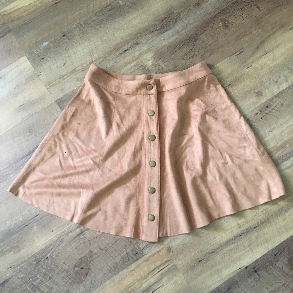 Suede miniskirt